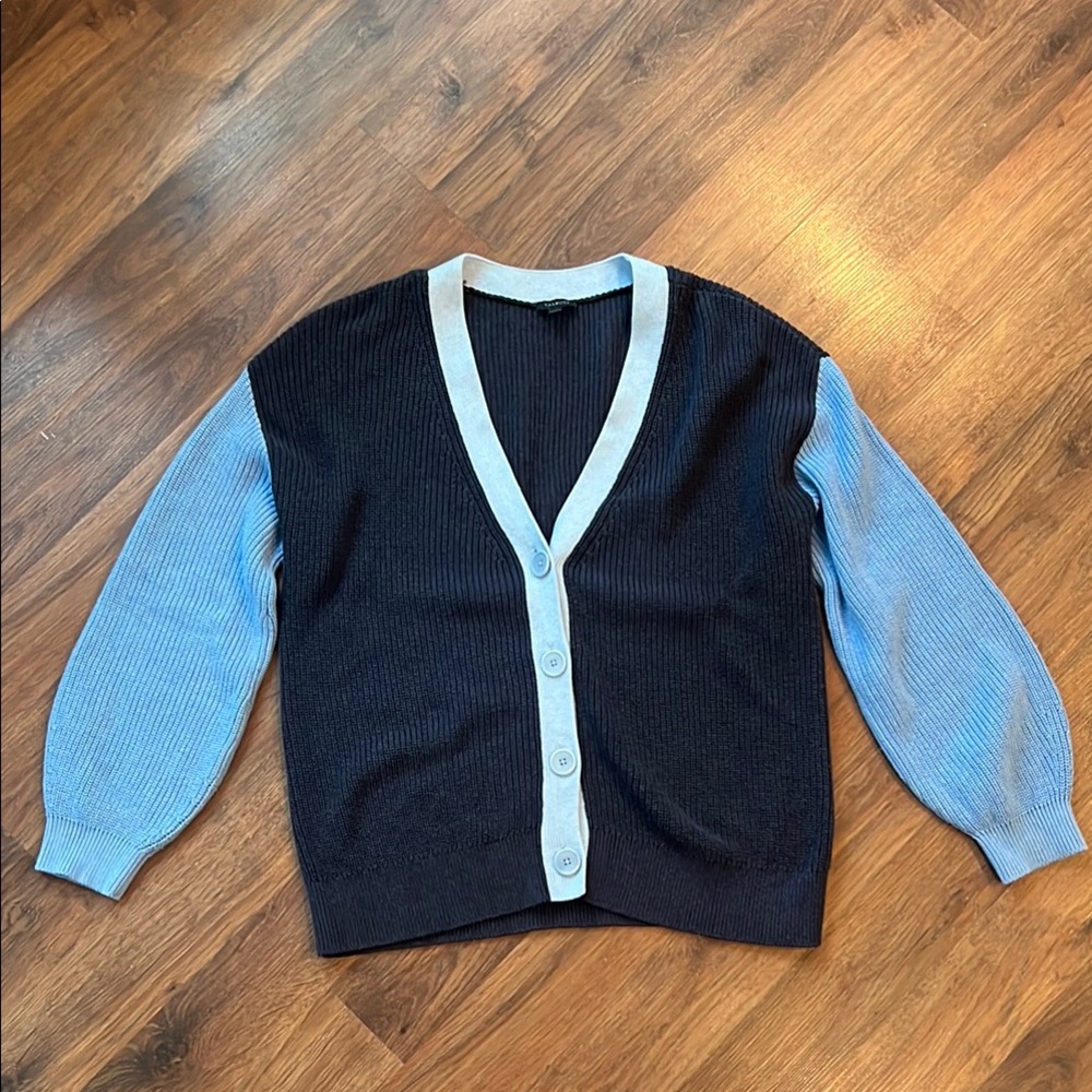Talbots Large Colorblock Women's Cardigan Sweater